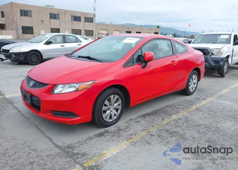 2012 Honda Civic Lx z USA, uszkodzony, nr VIN 2HGFG3B59CH533529